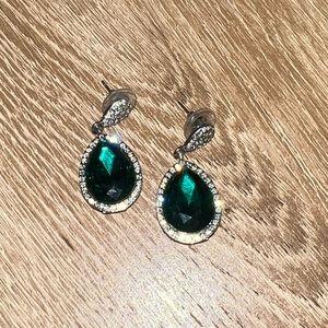 Emerald earrings.